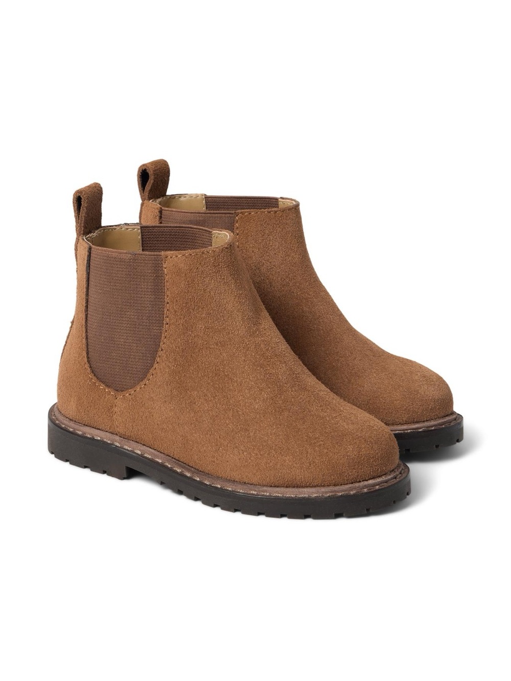 Janie & Jack Brown Suede Chelsea Boots 10